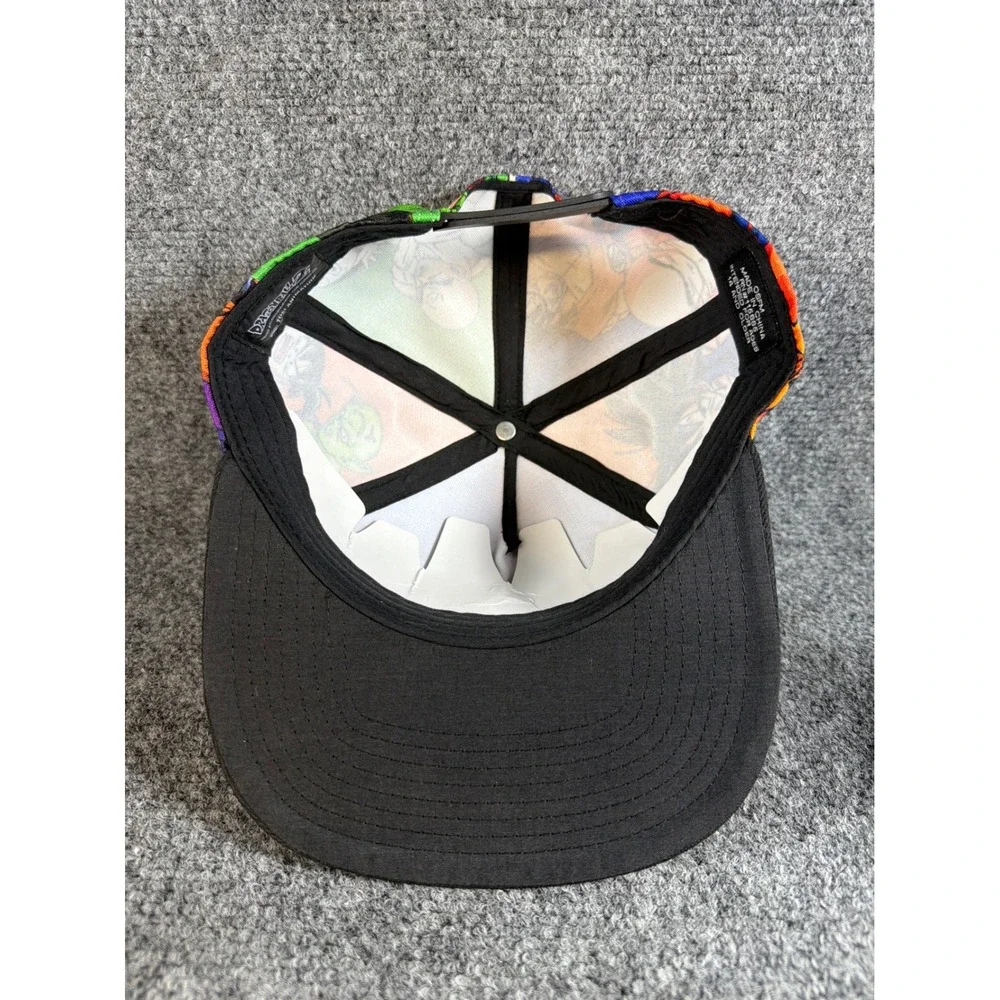 Bioworld Dragon Ball Z Anime Snapback Hat All Over Print Vegeta Goku OSFM Black
